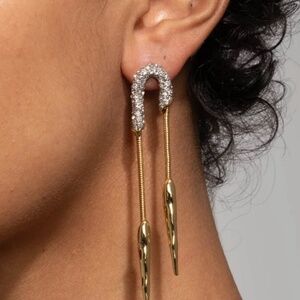 ALEXIS BITTAR • Solanales Crystal Chained Spear Earrings